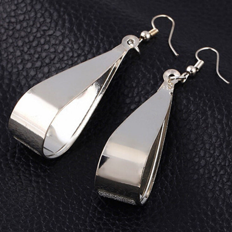 The New Korean Trend European And American Rock Nightclub Is Frosted Water Drop Earrings