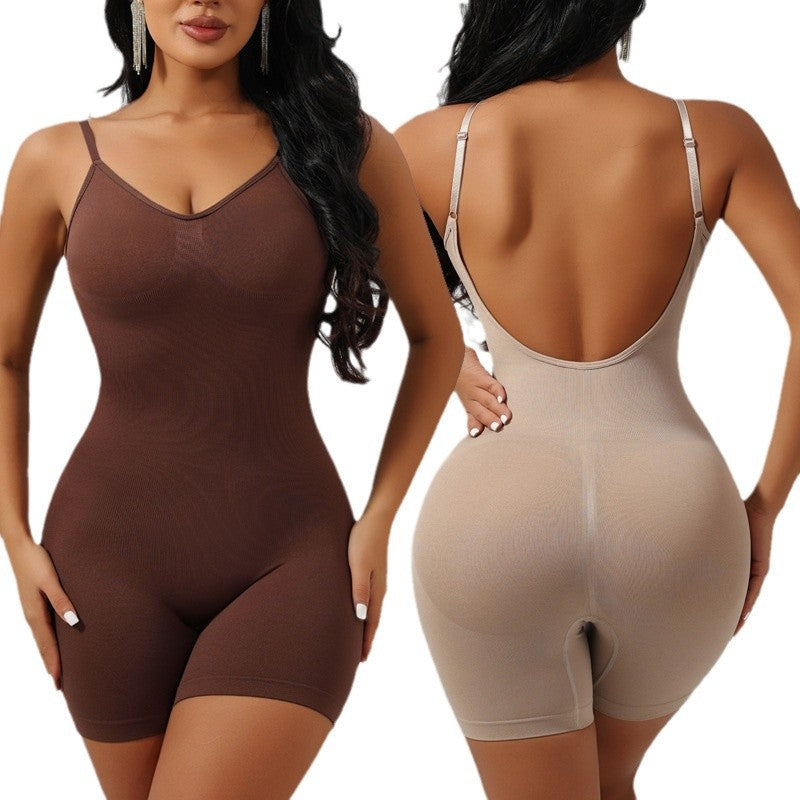 Body Shaping Bodysuit for Women Sexy Backless Underwear Slimming and Shaping Full Body Compression Form-Fitting Waist-Cinching Bodysuit