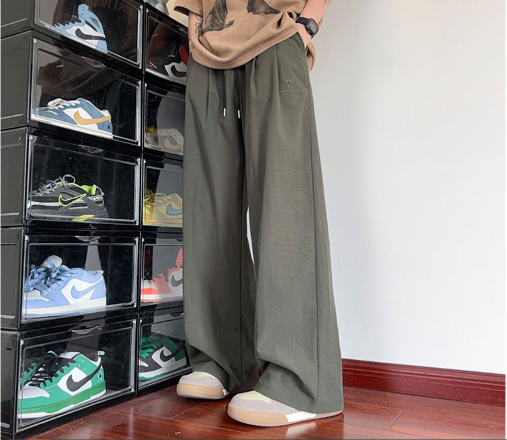 Ice silk casual pants for men in summer thin design