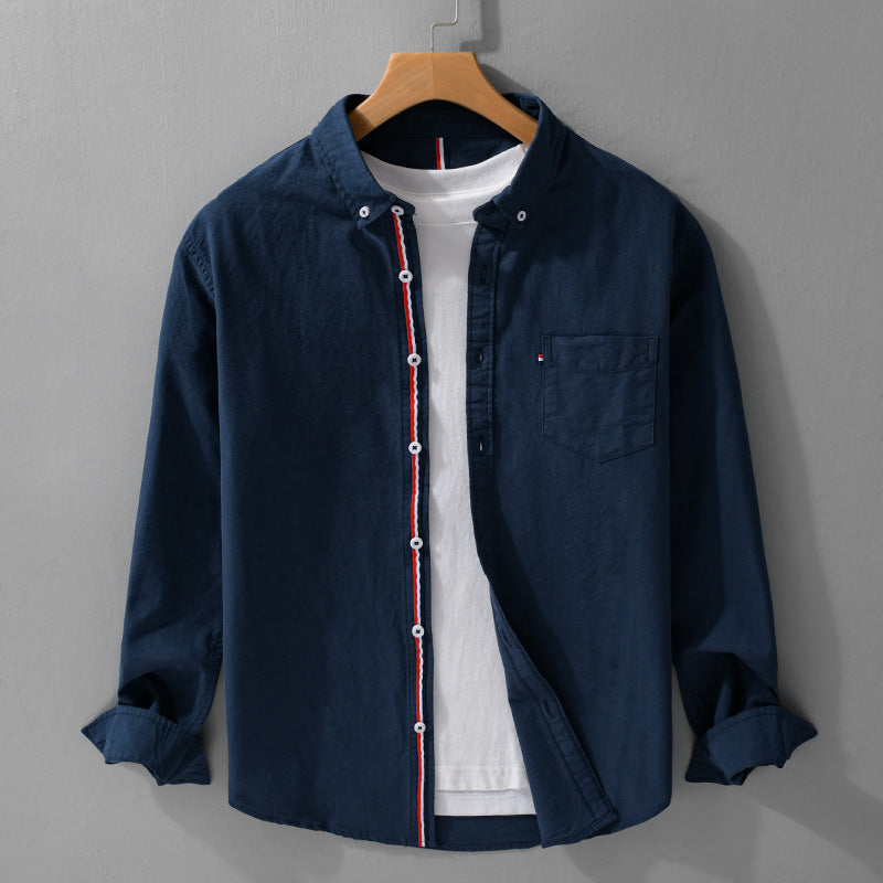 British Style Long Sleeve Cotton Blend Shirt