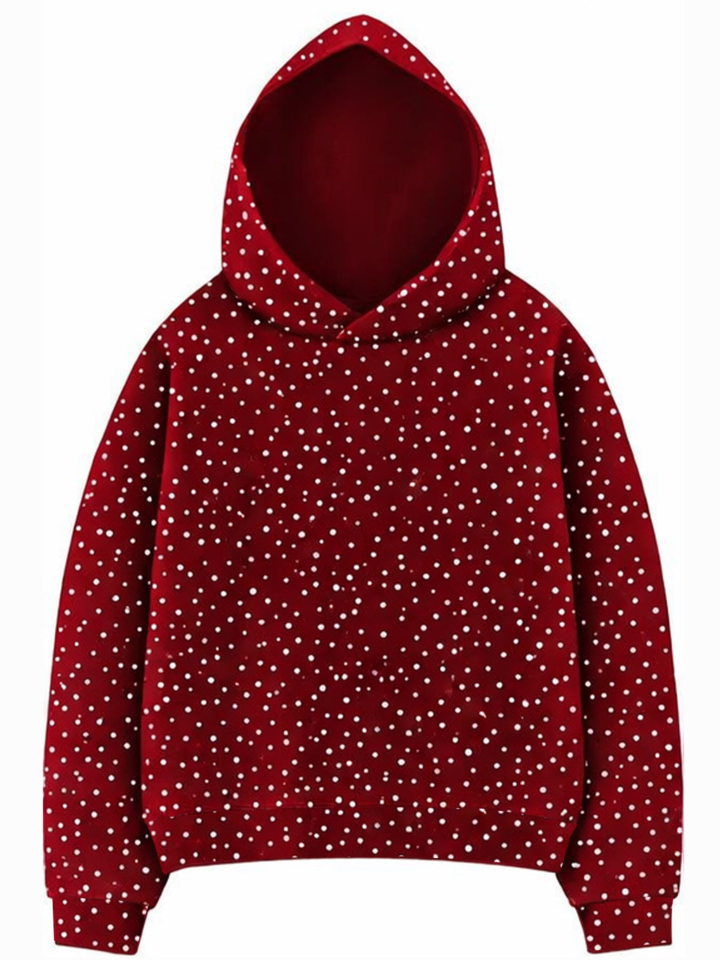 Star Pattern Tie-Dye Hooded Sweatshirt Jacket