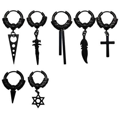 Men's and Women's Earrings Fashion Personality Earclips Retro Style Men's and Women's Exaggerated Earrings