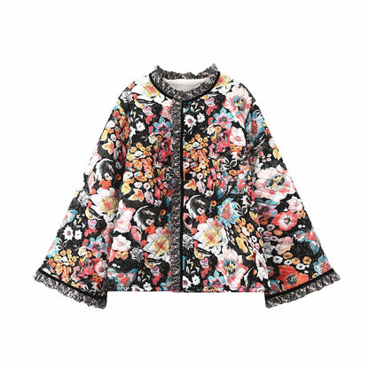 Autumn and Winter Printed Cotton-Padded Jacket