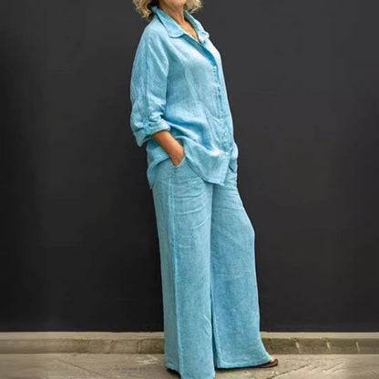 Women's Casual Shirt and Pants Set