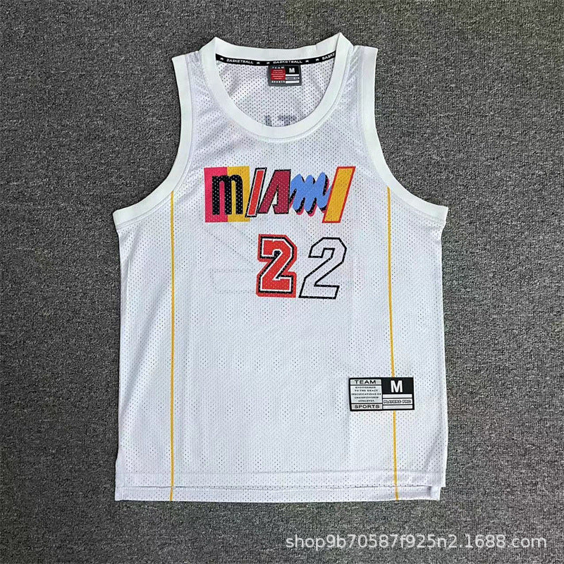 American Retro Mesh Jersey Iverson Maddie Kobe Curry Butler James Digital Print Basketball Vest
