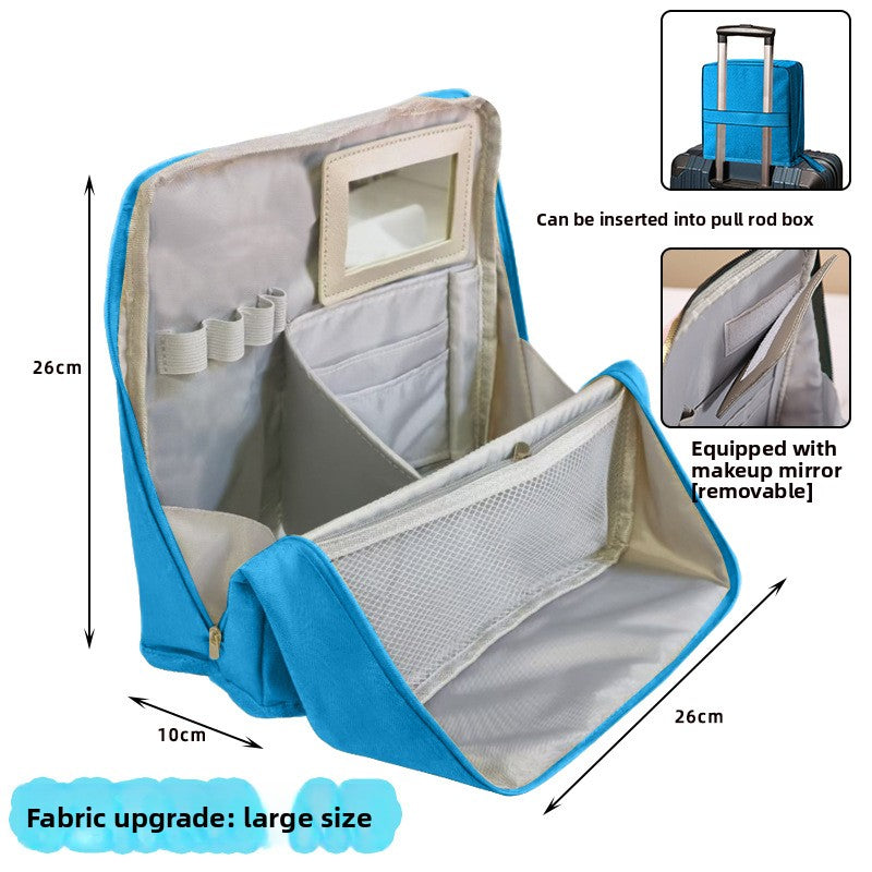 Vertical large-capacity magnetic makeup bag