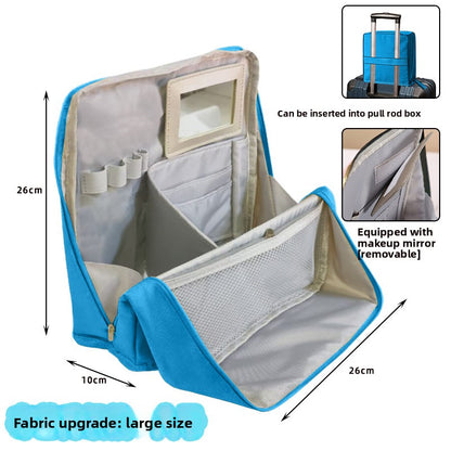 Vertical large-capacity magnetic makeup bag