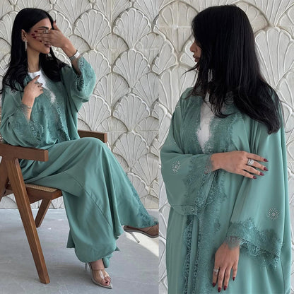 Lace Patchwork Long Coat