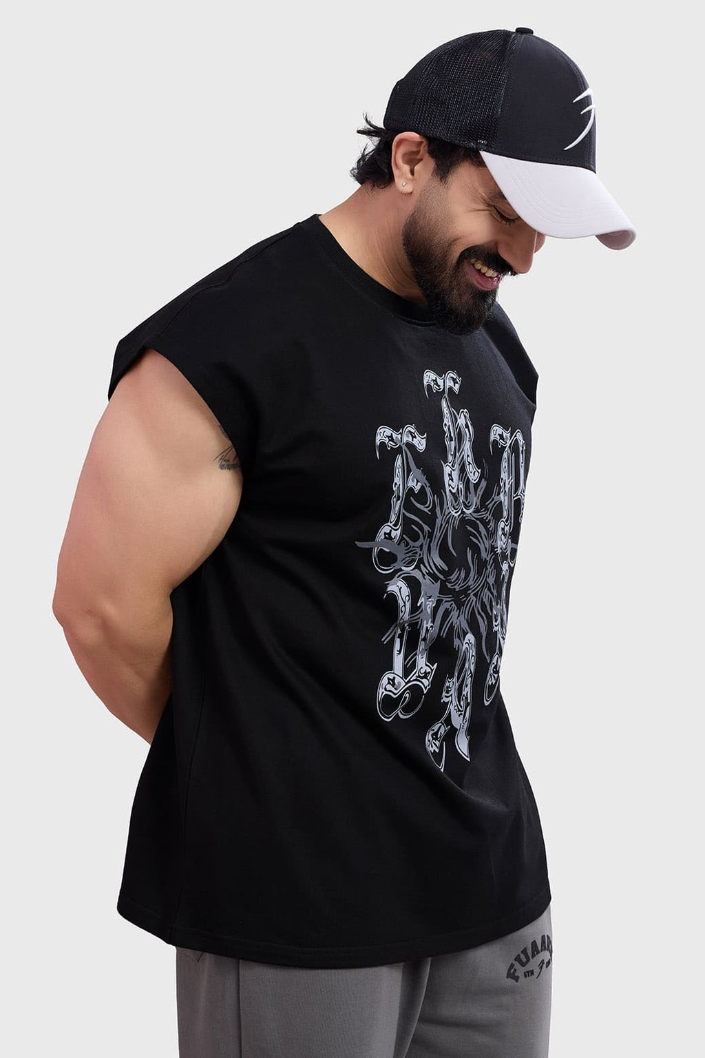 Ash Capsleeves Tank Black