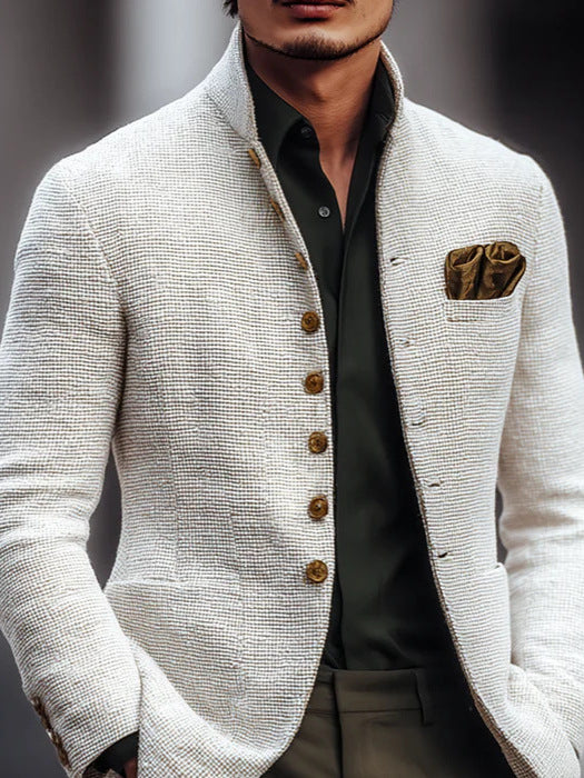 Men's Stand Collar Slim Fit Jacket