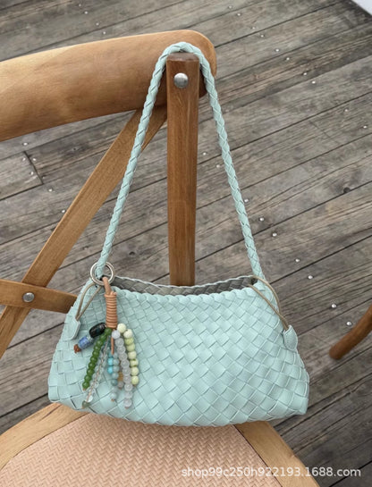 Genuine leather hand-woven bags