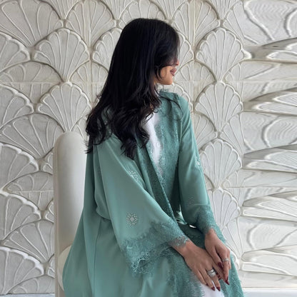 Lace Patchwork Long Coat