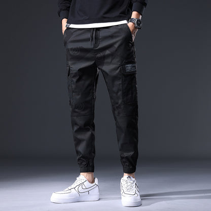 Elastic Waist Camouflage Multi-Pocket Casual Pants