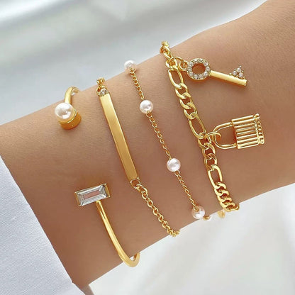Metal six-piece bracelet set