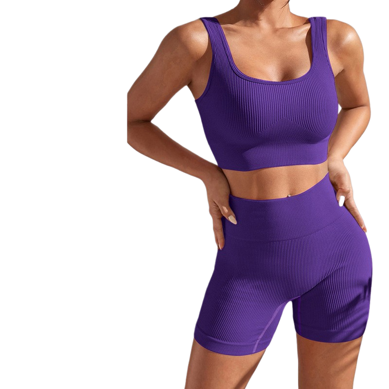 Women's Yoga Sports Set with Built-in Bra