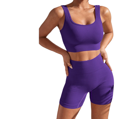 Women's Yoga Sports Set with Built-in Bra