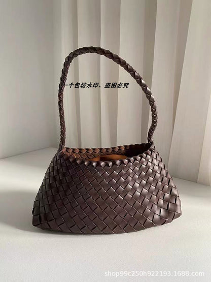 Genuine leather hand-woven bags