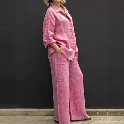 Women's Casual Shirt and Pants Set