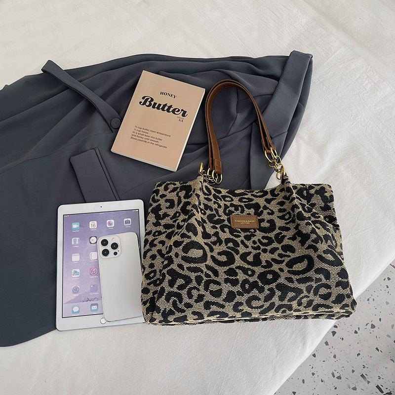 Simple Canvas Shoulder Tote Bag