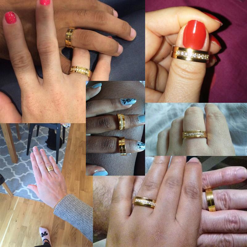 Vnox Wedding Bands Rings for Women Men Promise Jewelry