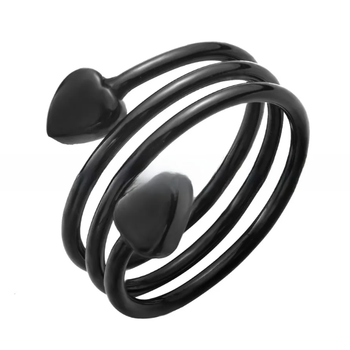 Heart Shaped Magnetic Stainless Steel Ring