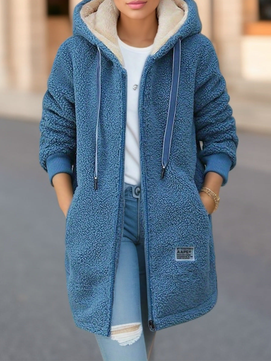 Fleece Lined Embroidered Womens Jacket