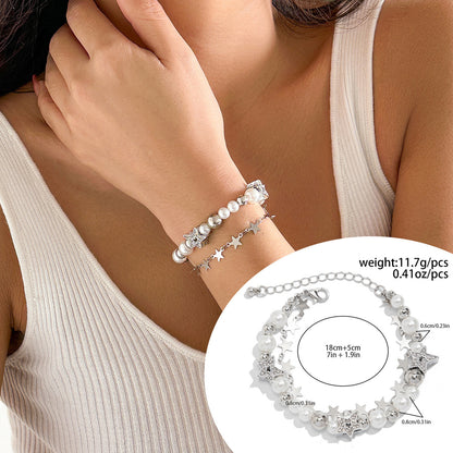 Star pendant tassel set bracelet simple and versatile magnetic heart-shaped StarBracelet bracelet