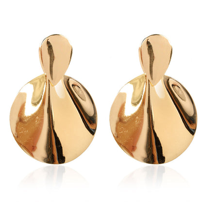 Geometric alloy earrings fashion atmosphere alloy wave shaped earrings earrings female