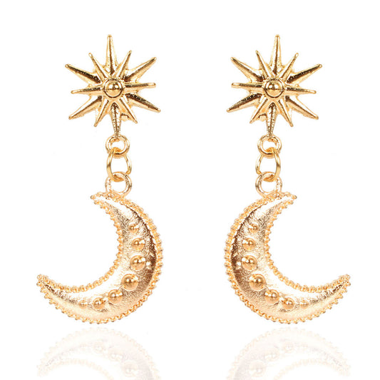 Temperament Fashion Alloy Moon Earrings