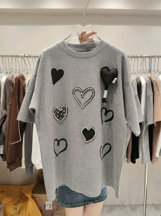Design inspired round neck mid length top