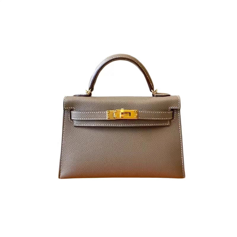 Genuine Leather Mini Kelly Crossbody Bag
