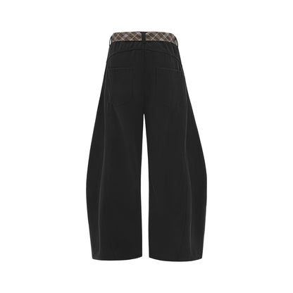 Loose-fitting men's casual workwear curved trousers