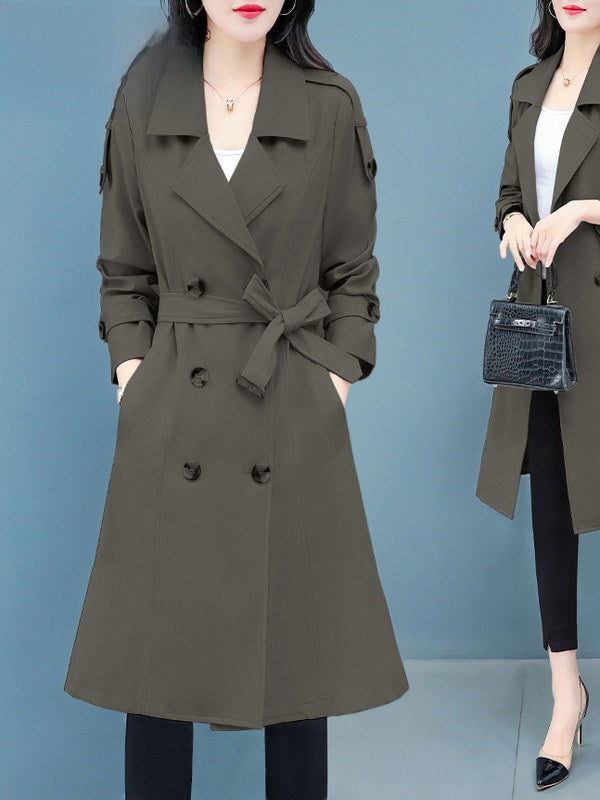Womens Mid-Length Windbreaker Jacket