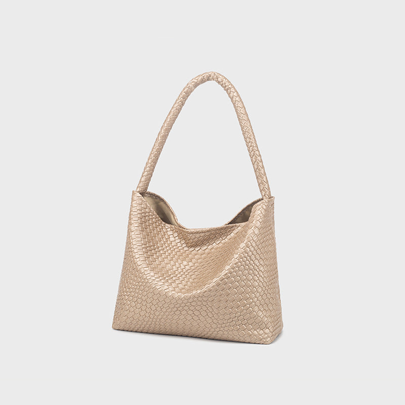 Woven PU Tote Bag with Magnetic Closure