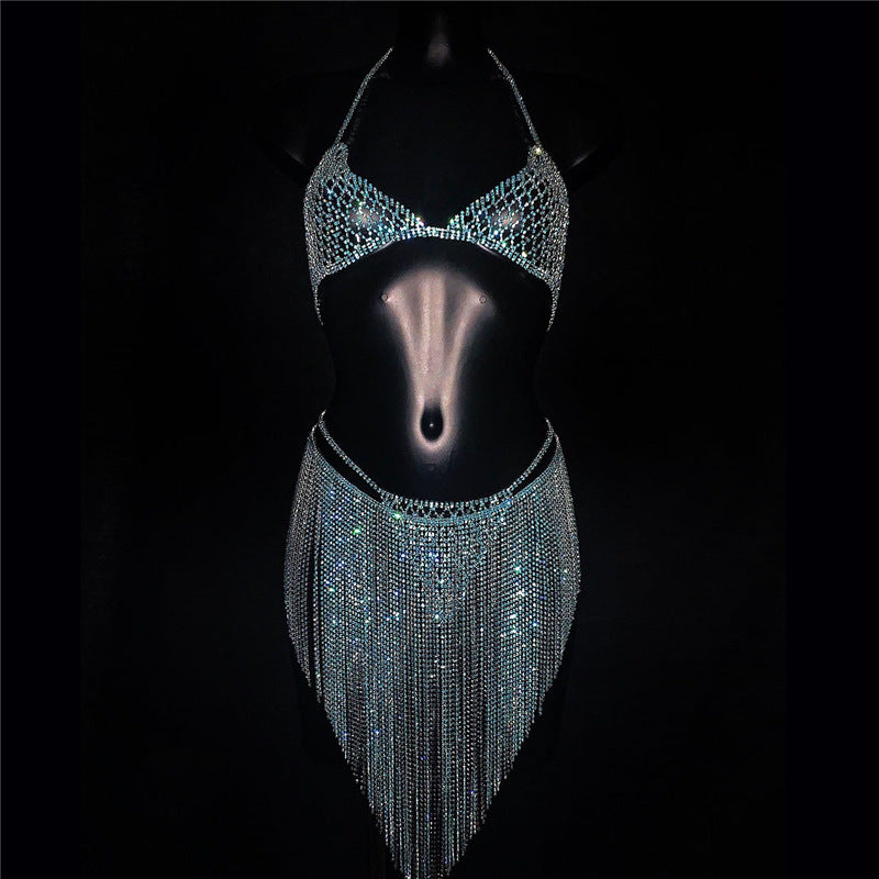 Blue Crystal Body Chain
