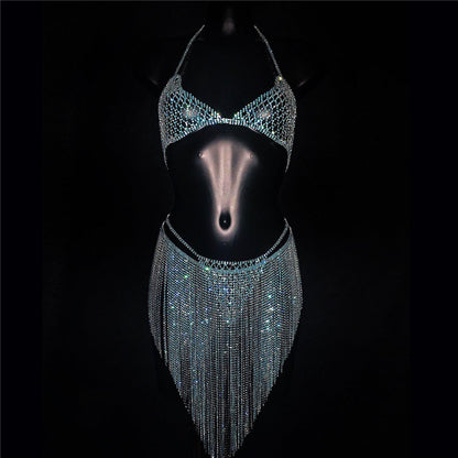 Blue Crystal Body Chain