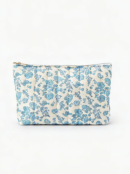 l Floral Fabric Cosmetic Bag
