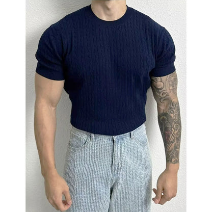 Men's Textured Short Sleeve Knit Shirt