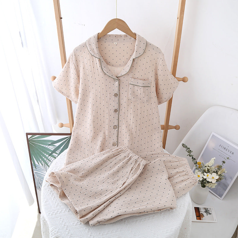 Cotton Three-Piece Pajama Set