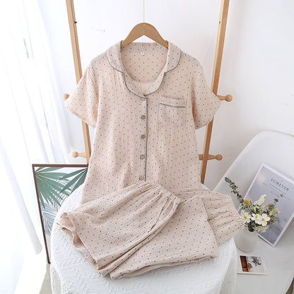 Cotton Three-Piece Pajama Set