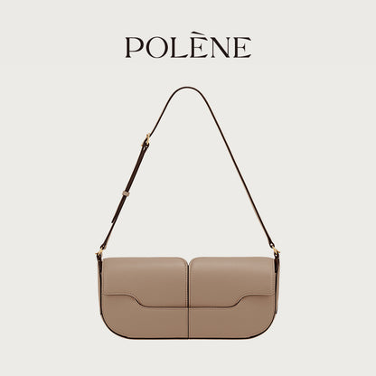 Genuine Leather Baguette Shoulder Bag