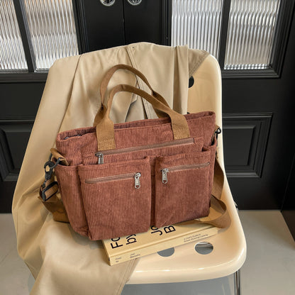 Corduroy Multi-compartment Bag