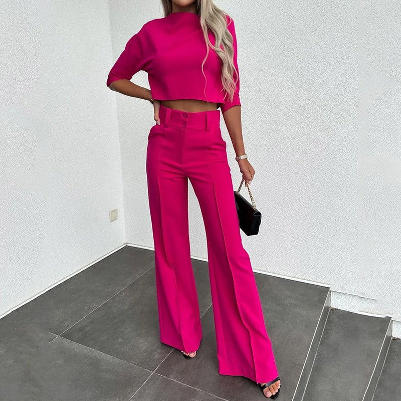 Women's Casual Two-Piece Trousers Set