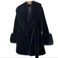 Womens Long Fur Collar Coat