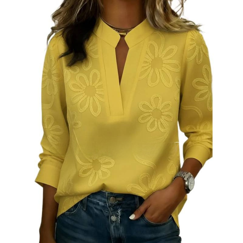 Womens Digital Print Pullover Blouse