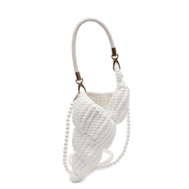 Handmade Woven Bag Women's Conch Shell Crossbody Bag