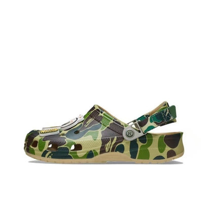 Camouflage dopamine cartoon crocs