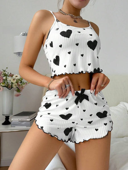 Ribbed Camisole and Shorts Sleepwear Set