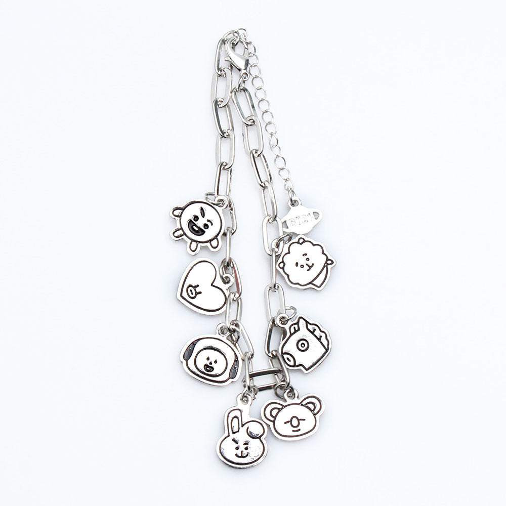 Bracelet Bulletproof Youth League Official The Same Cartoon Bracelet New Simple Fashion Jewelry For Men And Women