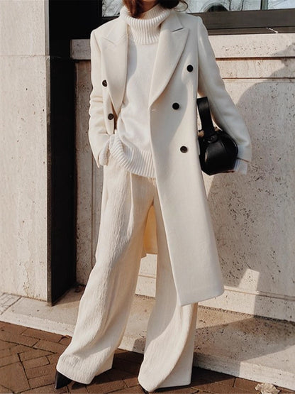 Double-Breasted Slim Outwear Coat